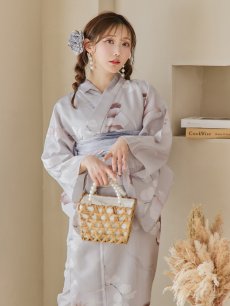 画像7: 【浴衣セール！】【即日発送！】アイシーリリーフラワー浴衣 【浴衣3点セット 浴衣/帯/下駄】 [YMT] (7)