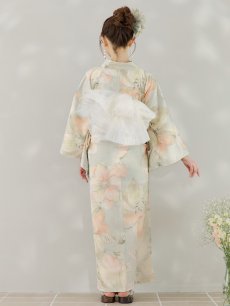 画像19: 【即日発送】アイシーミントフラワー浴衣 【浴衣3点セット 浴衣/帯/下駄】 [YMT] (19)