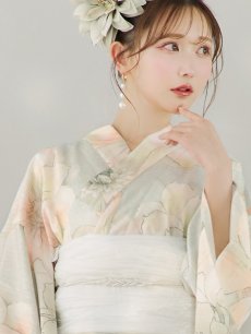 画像20: 【即日発送】アイシーミントフラワー浴衣 【浴衣3点セット 浴衣/帯/下駄】 [YMT] (20)