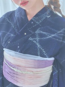画像18: 【即日発送！】ネイビー夜空浴衣 【浴衣3点セット 浴衣/帯/下駄】 [YMT] (18)