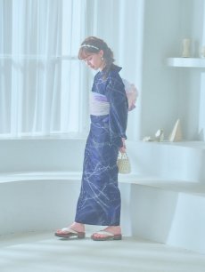 画像6: 【即日発送！】ネイビー夜空浴衣 【浴衣3点セット 浴衣/帯/下駄】 [YMT] (6)