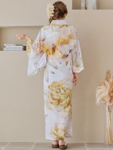 画像20: 【即日発送】アンニュイイエローフラワー浴衣 【浴衣3点セット 浴衣/帯/下駄】 [YMT] (20)