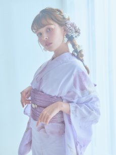 画像10: 【即日発送】アンティークパープルローズ浴衣 【浴衣3点セット 浴衣/帯/下駄】 [YMT] (10)