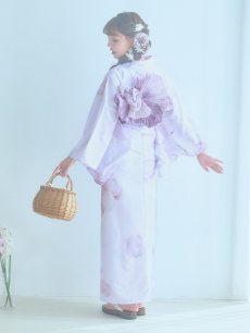 画像20: 【即日発送】アンティークパープルローズ浴衣 【浴衣3点セット 浴衣/帯/下駄】 [YMT] (20)