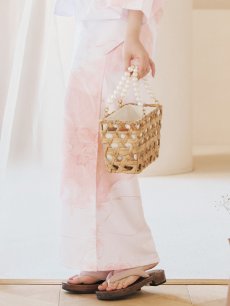 画像19: 【即日発送】ニュアンスピンクフラワー浴衣 【浴衣3点セット 浴衣/帯/下駄】 [YMT] (19)