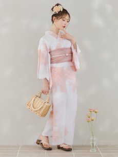 画像19: 【即日発送】ニュアンスピンクフラワー浴衣 【浴衣3点セット 浴衣/帯/下駄】 [YMT] (19)