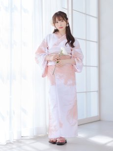 画像12: 【即日発送】ニュアンスピンクフラワー浴衣 【浴衣3点セット 浴衣/帯/下駄】 [YMT] (12)