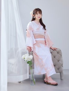 画像13: 【即日発送】ニュアンスピンクフラワー浴衣 【浴衣3点セット 浴衣/帯/下駄】 [YMT] (13)