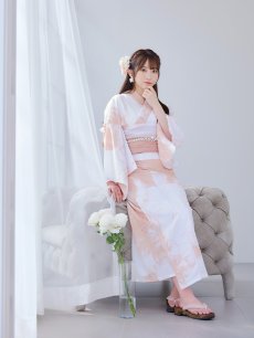 画像9: 【即日発送】ニュアンスピンクフラワー浴衣 【浴衣3点セット 浴衣/帯/下駄】 [YMT] (9)