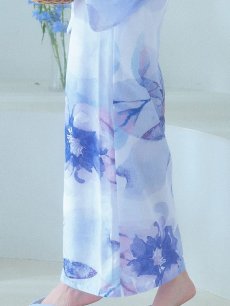 画像24: 【即日発送】水彩フラワーブルー浴衣 【浴衣3点セット 浴衣/帯/下駄】 [YMT] (24)