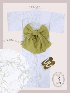 画像26: 【即日発送】ニュアンスフラワーベージュ浴衣 【浴衣3点セット 浴衣/帯/下駄】 [YMT] (26)