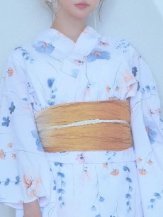 画像21: 【浴衣セール！】【即日発送】ニュアンスフローラル浴衣 【浴衣3点セット 浴衣/帯/下駄】 [YMT] (21)