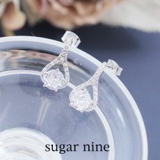 画像1: 【アクセサリー：ピアス】ドロップビジューシルバーピアス【Fサイズ/1カラー】[OF08] PI084 (1)