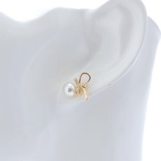 画像4: 【アクセサリー：ピアス】パールビジューリボンピアス【Fサイズ/2カラー】[OF08] (4)