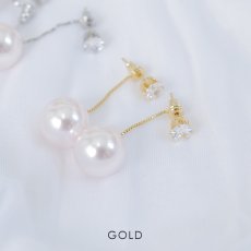 画像3: ビッグパールチェーンピアス【アクセサリー：ピアス】【Fサイズ/2カラー】[OF02] (3)