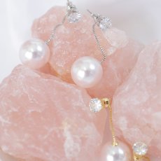 画像5: ビッグパールチェーンピアス【アクセサリー：ピアス】【Fサイズ/2カラー】[OF02] (5)