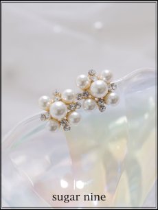 画像1: 【ピアス】ゴールド大粒パールビジューピアス【YN】【Fサイズ/1カラー】[OF02] PI130 (1)