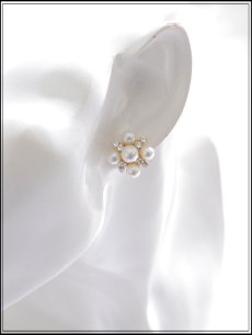 画像4: 【ピアス】ゴールド大粒パールビジューピアス【YN】【Fサイズ/1カラー】[OF02] PI130 (4)