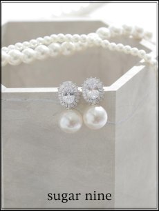 画像1: 【ピアス】ビジューパールピアス【Fサイズ/1カラー】[OF02] 【YN】 (1)