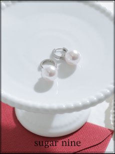 画像1: 【ピアス】ビジューリングパールピアス【Fサイズ/1カラー】[OF02] 【YN】 (1)