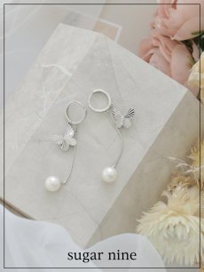 画像1: 【ピアス】バタフライパールロングピアス【Fサイズ/1カラー】[OF08] (1)