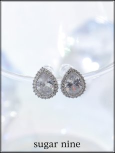 画像1: 【ピアス】ティアドロップストーンピアス【Fサイズ/1カラー】[OF02] (1)