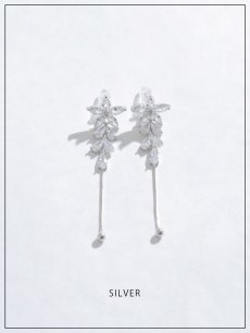 画像2: 【ピアス】フラワードロップビジューロングピアス【Fサイズ/2カラー】[OF02] (2)