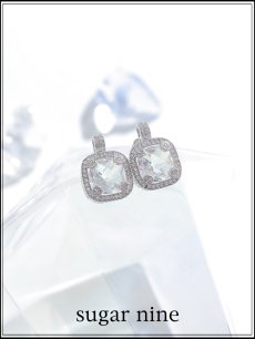 画像1: 【ピアス】スクエアビジューピアス【Fサイズ/1カラー】[OF02] (1)