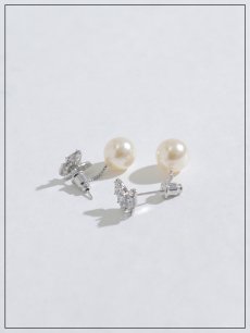 画像4: 【ピアス】バタフライパールビジューピアス【Fサイズ/1カラー】[OF02] (4)