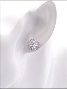 画像4: 【ピアス】ラウンドビジュースクエアピアス【Fサイズ/1カラー】[OF02] (4)