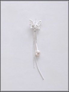 画像3: 【ピアス】バタフライパールロングピアス【Fサイズ/1カラー】[OF02]  (3)