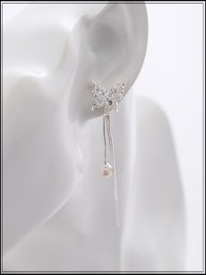 画像4: 【ピアス】バタフライパールロングピアス【Fサイズ/1カラー】[OF02]  (4)