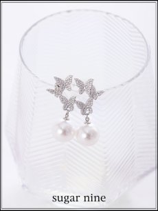 画像1: 【ピアス】バタフライビジューパールピアス【Fサイズ/1カラー】[OF02]  (1)