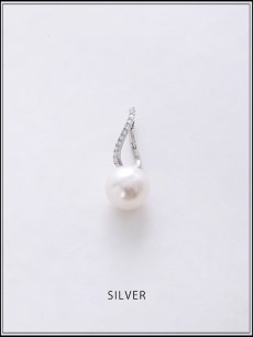 画像2: 【ピアス】ビジューラインパールフープピアス【Fサイズ/1カラー】[OF02] (2)