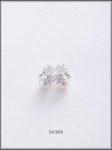 画像2: 【ピアス】フレアビジューパールピアス【Fサイズ/1カラー】[OF02] (2)
