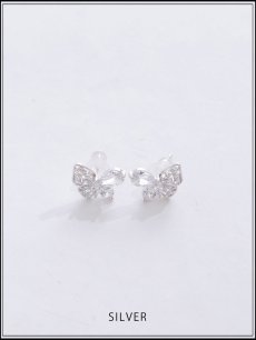 画像2: 【ピアス】アシンメトリーバタフライビジューピアス【Fサイズ/1カラー】[OF02] (2)