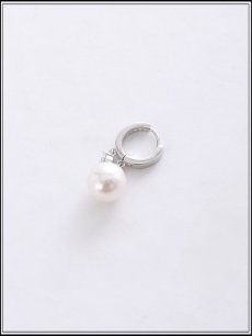 画像2: 【ピアス】パールビジューリングピアス【Fサイズ/1カラー】[OF02] (2)