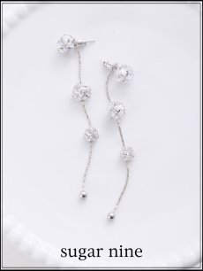 画像1: 【アクセサリー/ピアス】3連ビジューピアス【Fサイズ/1カラー】[OF02] 【YN】 (1)