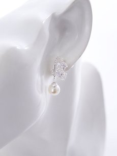 画像4: 【ピアス】シルバーバタフライパールピアス【Fサイズ/1カラー】[OF02] (4)