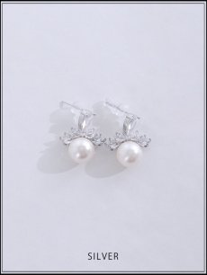 画像2: 【ピアス】ドロップビジューパールピアス【Fサイズ/1カラー】[OF02] (2)
