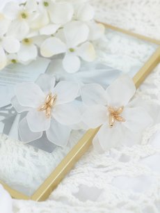 画像2: 【アクセサリー：ピアス】フラワースタッドピアス[OF02] (2)