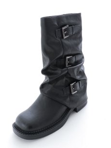 画像5: 合皮ベルトショートブーツ【35-39サイズ/2カラー】[OF02] 【YN】 (5)