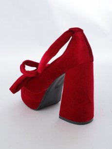 画像5: 【即日発送】1color/ 10cmヒール/ リボンモチーフ/ ハイヒール / パンプス/厚底 [OF03] (5)