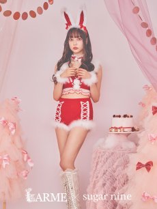 画像4: 【即日発送】セットアップバニーサンタ【sugar nine サンタコス 8点セット】【S-Lサイズ/2カラー】[OF04] (4)