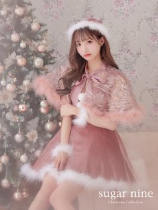 画像24: 【即日発送】【サンタコス 5点セット】【S-XLサイズ/3カラー】ポンチョ付きフレアサンタコスプレ[OF04] (24)