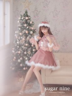 画像25: 【即日発送】【サンタコス 5点セット】【S-XLサイズ/3カラー】ポンチョ付きフレアサンタコスプレ[OF04] (25)