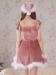 画像6: 【即日発送】【sugar nine サンタコス 5点セット】【S-XLサイズ/3カラー】ポンチョ付きフレアサンタコスプレ[OF04] (6)