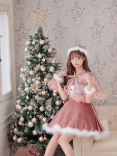 画像28: 【即日発送】【サンタコス 5点セット】【S-XLサイズ/3カラー】ポンチョ付きフレアサンタコスプレ[OF04] (28)