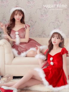 画像23: 【即日発送】【サンタコス 5点セット】【S-XLサイズ/3カラー】ポンチョ付きフレアサンタコスプレ[OF04] (23)