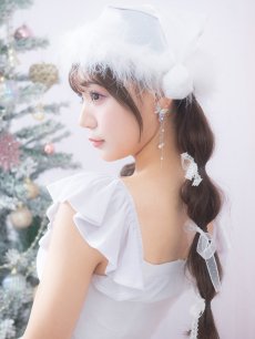 画像12: 【即日発送】【サンタコス 5点セット】【S-XLサイズ/3カラー】ポンチョ付きフレアサンタコスプレ[OF04] (12)